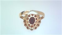 Ringe Sommer Dame Anello Con Pietra in Rosègold Granato GRANATI A CONTORNO OV - GRANATI A CONTORNO OV